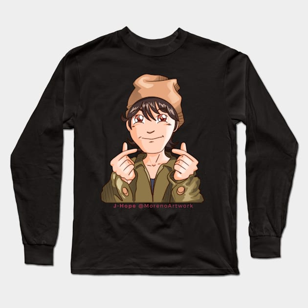 K-cute J-Hope Long Sleeve T-Shirt by MorenoArtwork